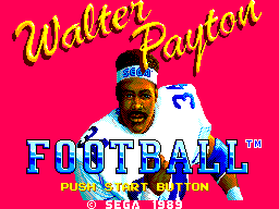Walter Payton Football (USA) Title Screen